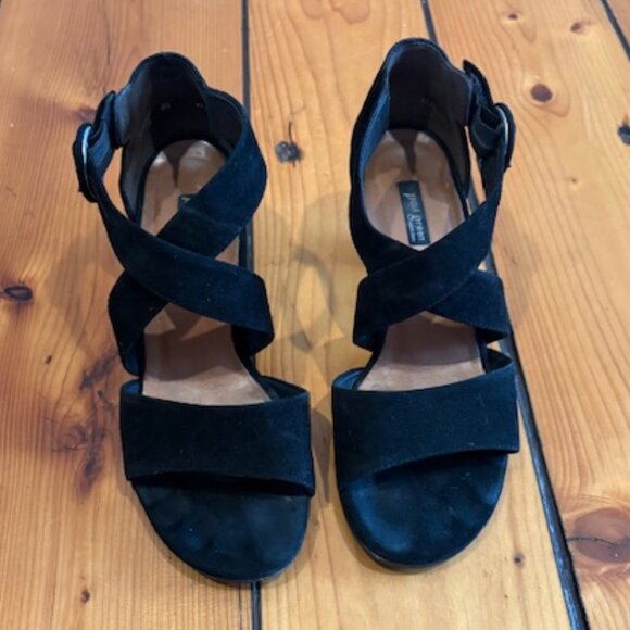 Paul Green Munchen Women's Sandals in Black Suede With Strap, Size 7 - Picture 2 of 9